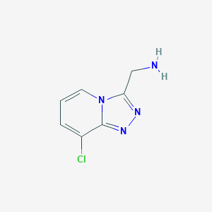 molecular formula C7H7ClN4 B1487815 (8-Chloro-[1,2,4]triazolo[4,3-a]pyridin-3-yl)methanamine CAS No. 1020035-28-2