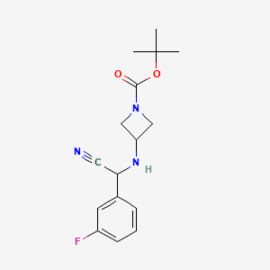 Tert-butyl 3-((cyano(3-fluorophenyl)methyl)amino)azetidine-1-carboxylate