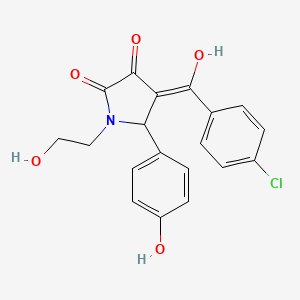 4-[(4-chlorophenyl)carbonyl]-3-hydroxy-1-(2-hydroxyethyl)-5-(4-hydroxyphenyl)-1,5-dihydro-2H-pyrrol-2-one