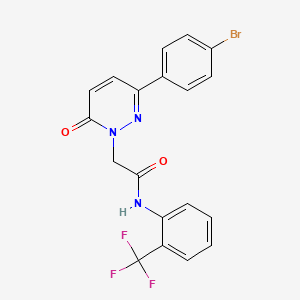 2-(3-(4-bromophenyl)-6-oxopyridazin-1(6H)-yl)-N-(2-(trifluoromethyl)phenyl)acetamide