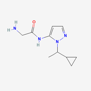 2-amino-N-(1-(1-cyclopropylethyl)-1H-pyrazol-5-yl)acetamide