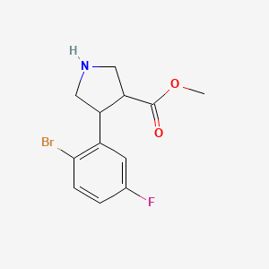 Methyl 4-(2-bromo-5-fluorophenyl)pyrrolidine-3-carboxylate