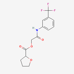 2-Oxo-2-((3-(trifluoromethyl)phenyl)amino)ethyl tetrahydrofuran-2-carboxylate