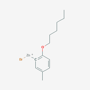 molecular formula C13H19BrOZn B14878255 2-n-Hexyloxy-5-methylphenylZinc bromide 