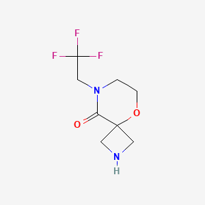 molecular formula C8H11F3N2O2 B14878264 8-(2,2,2-Trifluoroethyl)-5-oxa-2,8-diazaspiro[3.5]nonan-9-one 