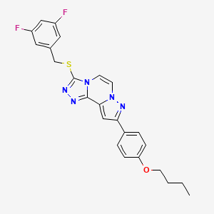 9-(4-Butoxyphenyl)-3-((3,5-difluorobenzyl)thio)pyrazolo[1,5-a][1,2,4]triazolo[3,4-c]pyrazine