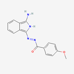 (Z)-N'-(3-amino-1H-isoindol-1-ylidene)-4-methoxybenzohydrazide