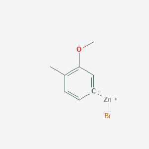 molecular formula C8H9BrOZn B14878308 (3-Methoxy-4-methylphenyl)Zinc bromide 