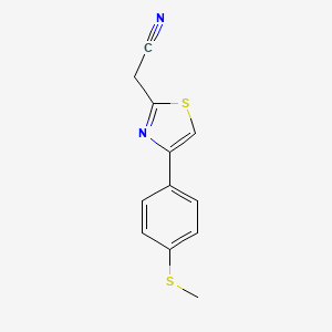 2-(4-(4-(Methylthio)phenyl)thiazol-2-yl)acetonitrile