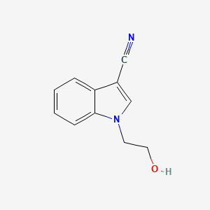 molecular formula C11H10N2O B14878338 1-(2-hydroxyethyl)-1H-indole-3-carbonitrile 