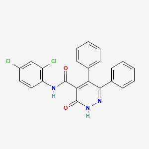 molecular formula C23H15Cl2N3O2 B14878346 N-(2,4-dichlorophenyl)-3-oxo-5,6-diphenyl-2,3-dihydropyridazine-4-carboxamide 