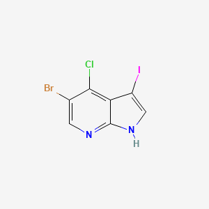 molecular formula C7H3BrClIN2 B1487836 5-溴-4-氯-3-碘-1H-吡咯并[2,3-b]吡啶 CAS No. 1092579-75-3