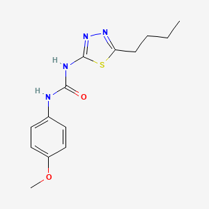 molecular formula C14H18N4O2S B14878370 1-(5-Butyl-1,3,4-thiadiazol-2-yl)-3-(4-methoxyphenyl)urea 