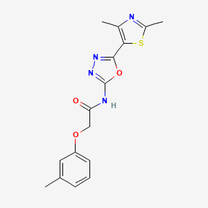 N-(5-(2,4-dimethylthiazol-5-yl)-1,3,4-oxadiazol-2-yl)-2-(m-tolyloxy)acetamide