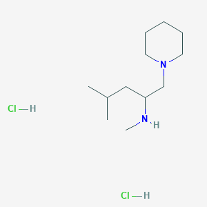 molecular formula C12H28Cl2N2 B14878398 N,4-dimethyl-1-(piperidin-1-yl)pentan-2-amine dihydrochloride 