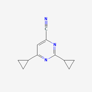 2,6-Dicyclopropylpyrimidine-4-carbonitrile