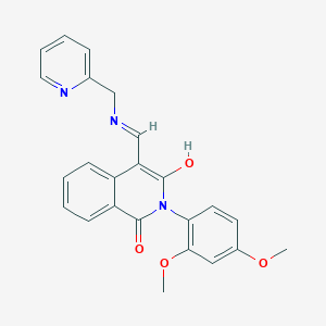 molecular formula C24H21N3O4 B14878440 (Z)-2-(2,4-dimethoxyphenyl)-4-(((pyridin-2-ylmethyl)amino)methylene)isoquinoline-1,3(2H,4H)-dione 