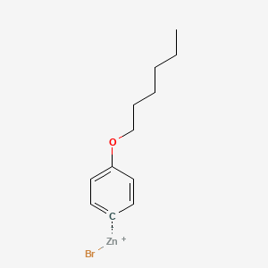 molecular formula C12H17BrOZn B14878441 4-n-HexyloxyphenylZinc bromide 