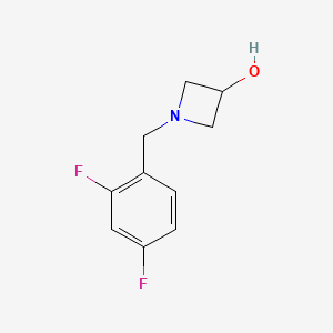 molecular formula C10H11F2NO B1487845 1-[(2,4-二氟苯基)甲基]氮杂环丁-3-醇 CAS No. 1342578-65-7