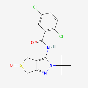 molecular formula C16H17Cl2N3O2S B14878459 N-(2-tert-butyl-5-oxido-2,6-dihydro-4H-thieno[3,4-c]pyrazol-3-yl)-2,5-dichlorobenzamide 