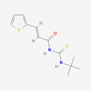 molecular formula C12H16N2OS2 B14878479 (E)-N-(tert-butylcarbamothioyl)-3-(thiophen-2-yl)acrylamide 