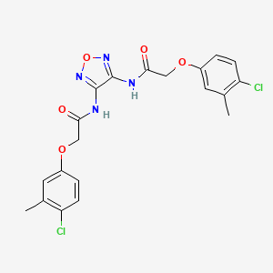 molecular formula C20H18Cl2N4O5 B14878482 N,N'-1,2,5-oxadiazole-3,4-diylbis[2-(4-chloro-3-methylphenoxy)acetamide] 