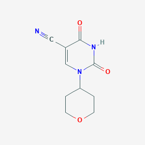 molecular formula C10H11N3O3 B14878498 2,4-dioxo-1-(tetrahydro-2H-pyran-4-yl)-1,2,3,4-tetrahydropyrimidine-5-carbonitrile 