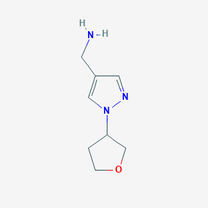 molecular formula C8H13N3O B1487850 [1-(oxolan-3-yl)-1H-pyrazol-4-yl]methanamine CAS No. 1344351-70-7