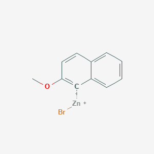 molecular formula C11H9BrOZn B14878500 2-Methoxy-1-naphthylZinc bromide 