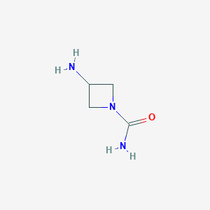 molecular formula C4H9N3O B1487851 3-氨基氮杂环丁烷-1-甲酰胺 CAS No. 1343806-33-6