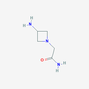 molecular formula C5H11N3O B1487853 2-(3-Aminoazetidin-1-yl)acetamide CAS No. 1339776-12-3