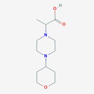 molecular formula C12H22N2O3 B1487854 2-[4-(Oxan-4-yl)piperazin-1-yl]propanoic acid CAS No. 1404626-19-2