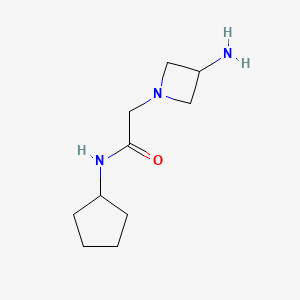 molecular formula C10H19N3O B1487856 2-(3-aminoazetidin-1-yl)-N-cyclopentylacetamide CAS No. 1343813-91-1