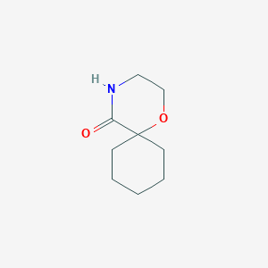 molecular formula C9H15NO2 B14878569 1-Oxa-4-azaspiro[5.5]undecan-5-one 