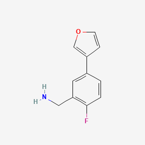 molecular formula C11H10FNO B1487857 (2-Fluoro-5-(furan-3-yl)phenyl)methanamine CAS No. 1340107-59-6