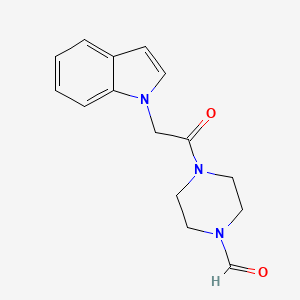 4-(1H-indol-1-ylacetyl)piperazine-1-carbaldehyde