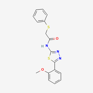 N-(5-(2-methoxyphenyl)-1,3,4-thiadiazol-2-yl)-2-(phenylthio)acetamide