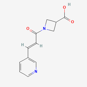 molecular formula C12H12N2O3 B1487858 (E)-1-(3-(吡啶-3-基)丙烯酰基)氮杂环丁烷-3-羧酸 CAS No. 1563032-27-8