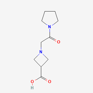 molecular formula C10H16N2O3 B1487859 1-[2-Oxo-2-(pyrrolidin-1-yl)ethyl]azetidine-3-carboxylic acid CAS No. 1340465-38-4