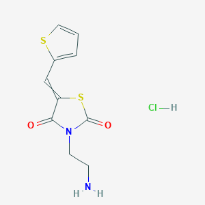 (E)-3-(2-aminoethyl)-5-(thiophen-2-ylmethylene)thiazolidine-2,4-dione hydrochloride