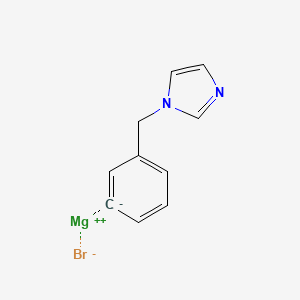 molecular formula C10H9BrMgN2 B14878626 3-[(1H-ImidaZol-1-ylmethyl)]phenylmagnesium bromide 