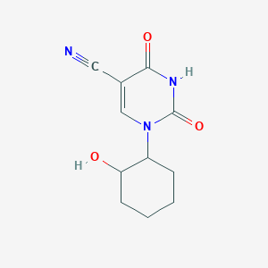 molecular formula C11H13N3O3 B14878632 1-(2-Hydroxycyclohexyl)-2,4-dioxo-1,2,3,4-tetrahydropyrimidine-5-carbonitrile 