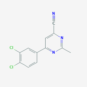 6-(3,4-Dichlorophenyl)-2-methylpyrimidine-4-carbonitrile