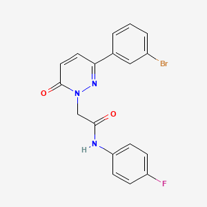 2-(3-(3-bromophenyl)-6-oxopyridazin-1(6H)-yl)-N-(4-fluorophenyl)acetamide