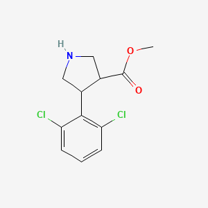 molecular formula C12H13Cl2NO2 B14878677 Methyl 4-(2,6-dichlorophenyl)pyrrolidine-3-carboxylate 