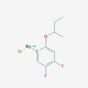 molecular formula C10H11BrF2MgO B14878682 (2-sec-Butyloxy-4,5-difluorophenyl)magnesium bromide 