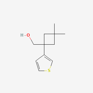 molecular formula C11H16OS B14878692 (3,3-Dimethyl-1-(thiophen-3-yl)cyclobutyl)methanol 