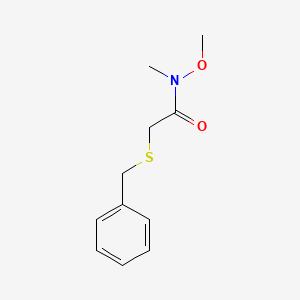 molecular formula C11H15NO2S B14878697 2-(benzylthio)-N-methoxy-N-methylacetamide 