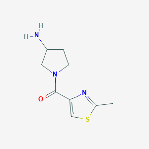molecular formula C9H13N3OS B1487870 (3-氨基吡咯烷-1-基)(2-甲基噻唑-4-基)甲酮 CAS No. 1700447-68-2