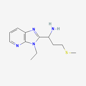molecular formula C12H18N4S B1487872 1-(3-乙基-3H-咪唑并[4,5-b]吡啶-2-基)-3-(甲硫基)丙胺 CAS No. 1406889-83-5